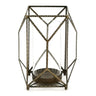 Geometric Iron Candle Holder 10"H