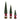 PVC Bottle Brush Design Pine Tree Decor with Bow (Set of 3)