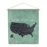 United States Linen Wall Hanging 18.5"H