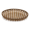 Large Round Bamboo Wooden Tray 26"D