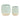 Two-Tone Porcealin Planter with Leaf Design (Set of 2)