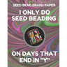 Seed Bead Graph Paper: Book for Designing Seed Beading Patterns, 8.5 by 11 Inches, Large Size, Funny Days Dark Swirl Cover