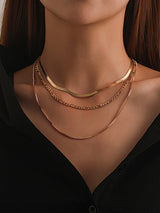 Hollow Solid Color Layered Necklaces by migunica