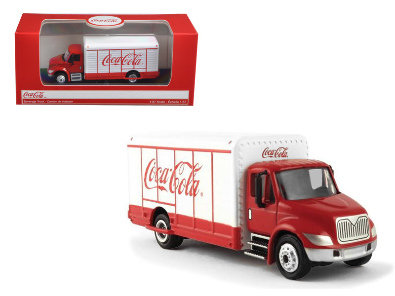 "Coca-Cola" Beverage Truck Red and White 1/87 Diecast Model by Motorcity Classics