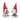 Winter Gnome on Skis Figurine (Set of 4)