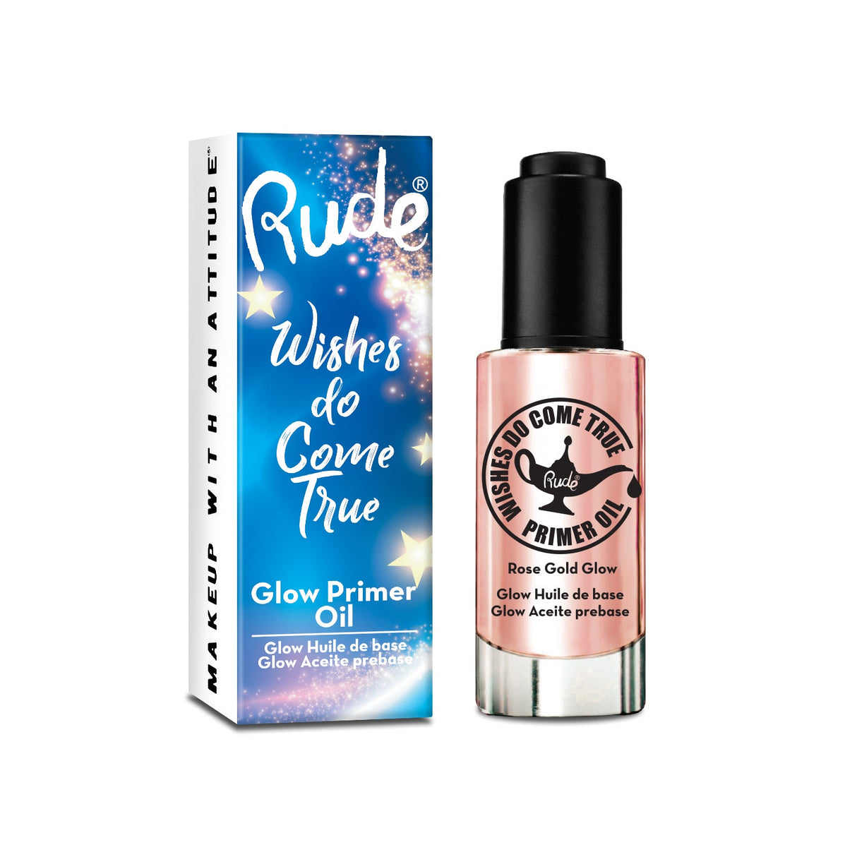 RUDE Wishes Do Come True Glow Primer Oil - Rose Gold