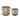 Punched Metal Candle Holder with Rattan Design (Set of 2)