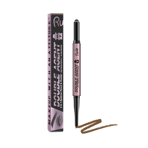 RUDE Double Agent 2 in 1 Eyebrow Pencil & Powder - Hazel