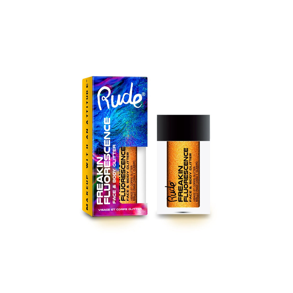 RUDE Freakin Fluorescence Face & Body Glitter - Insomniac