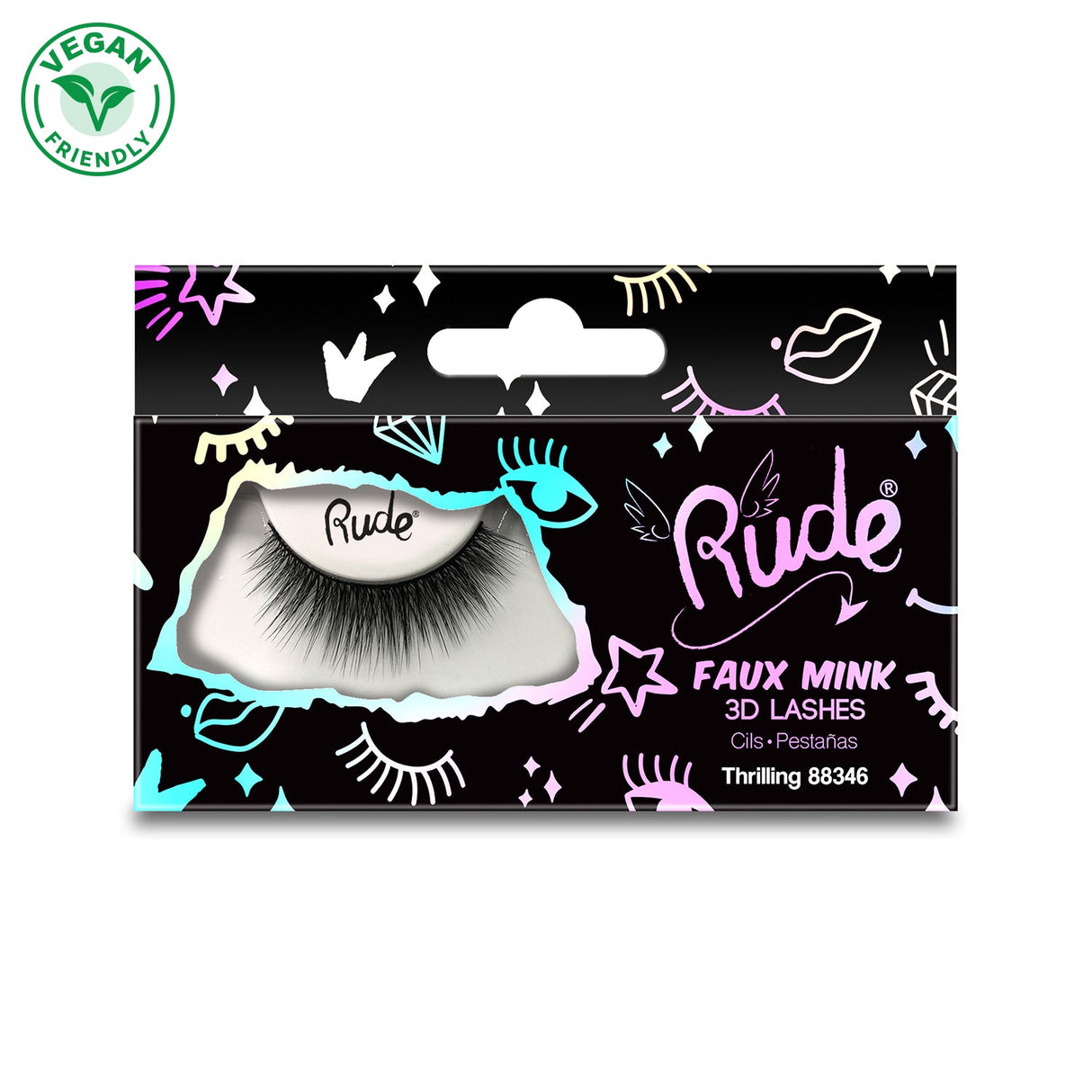 RUDE Essential Faux Mink 3D Lashes - Thrilling