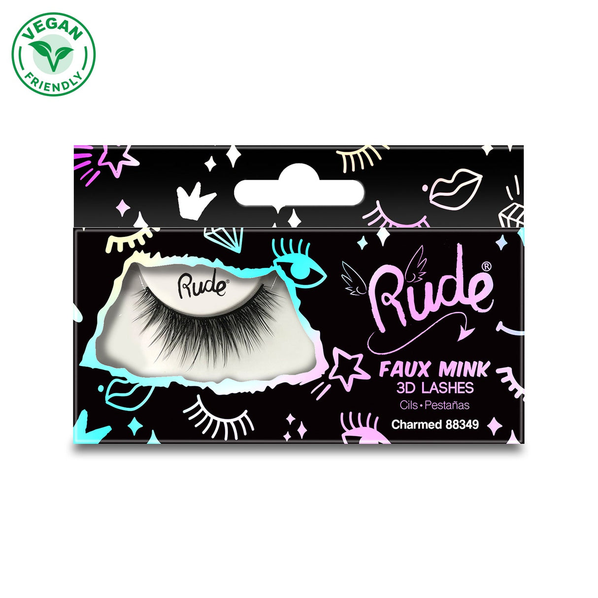 RUDE Essential Faux Mink 3D Lashes - Charmed