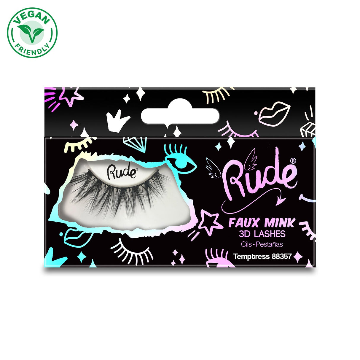 RUDE Essential Faux Mink 3D Lashes - Temptress