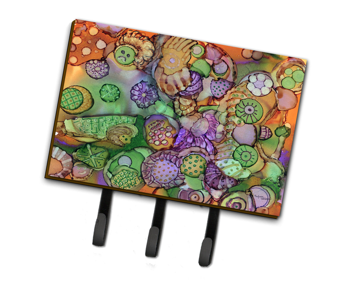 Abstract in Purple Green and Orange Leash or Key Holder 8971TH68 by Caroline's Treasures