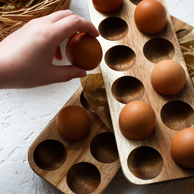 Japanese style Wooden Double Row Egg Storage by Blak Hom