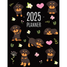 Rottweiler Planner 2025: Organizer: January-December (12 Months) Cute Dog Year Scheduler with Pretty Pink Hearts