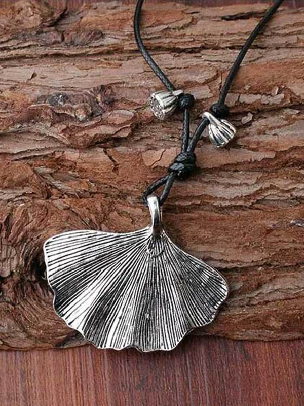 Artistic Retro Vintage Alloy Leaf  Necklace by migunica