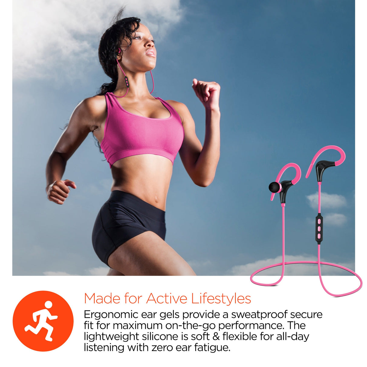 HyperGear Marathon Sport Wireless Bluetooth Earphones (MARPHONES-PRNT) by Jupiter Gear