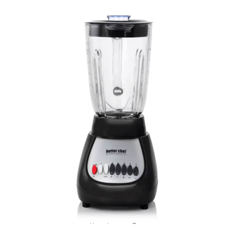 Better Chef Classic 10-Speed 5-Cup Glass Jar Blender by Jupiter Gear Home