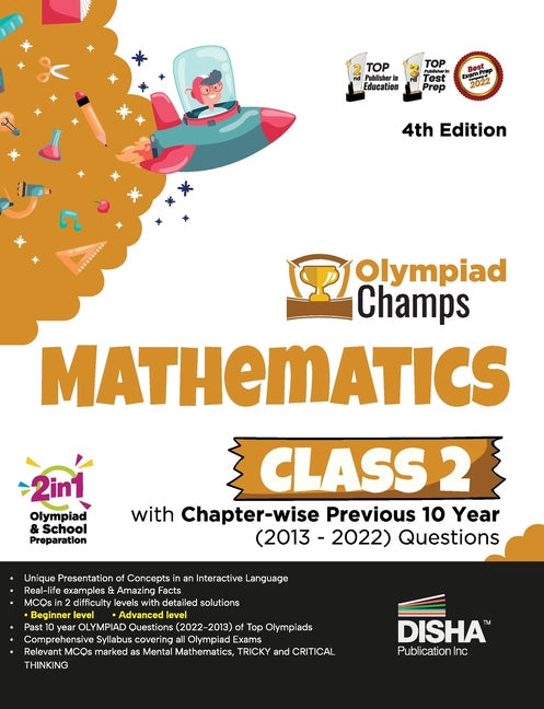 Olympiad Champs Mathematics Class 2 with Chapter-wise Previous 10 Year (2013 - 2022) Questions 4th Edition Complete Prep Guide with Theory, PYQs, Past - Paperback by Books by splitShops