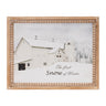 Framed First Snow Barn Print 18"L