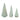 LED Green Mercury Glass Tree (Set of 3)