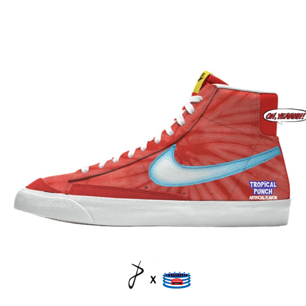 "'90s Snack Pack" Nike Blazer Mid Shoes by Stadium Custom Kicks