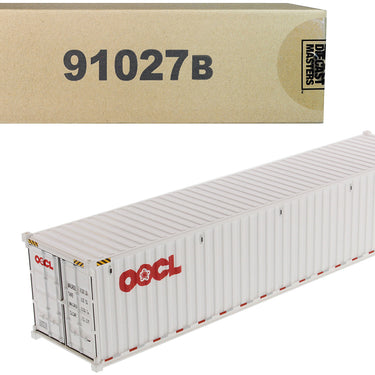 40' Dry Goods Sea Container "OOCL" White "Transport Series" 1/50 Model by Diecast Masters