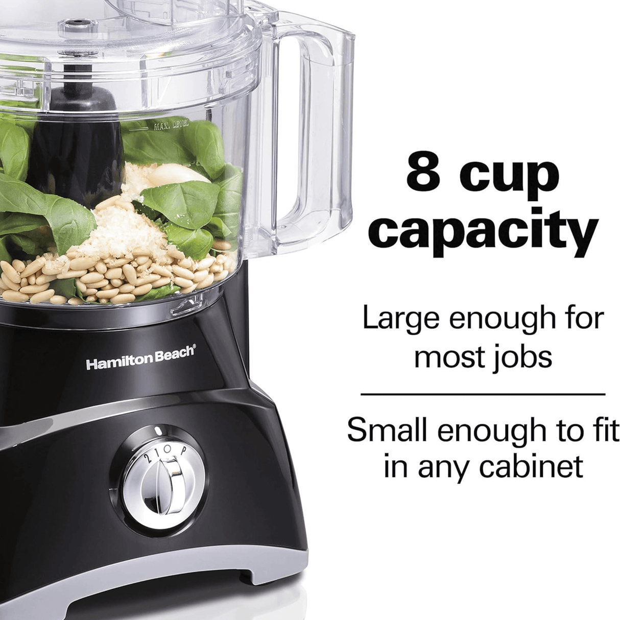 Hamilton Beach 8-Cup 2-Speed Food Processor with Compact Storage by Jupiter Gear Home