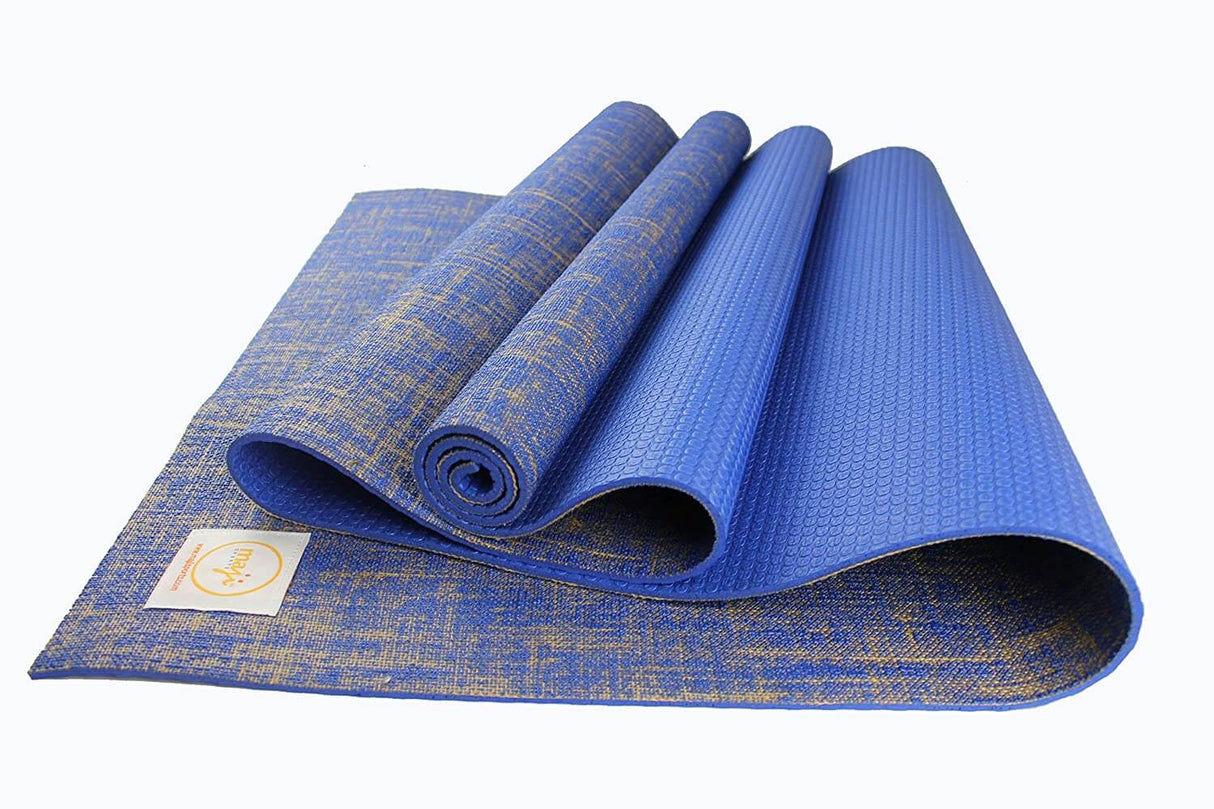 Jute Premium Eco Yoga Mat + Foot Massager (7.5cm x 17.5cm) by Jupiter Gear