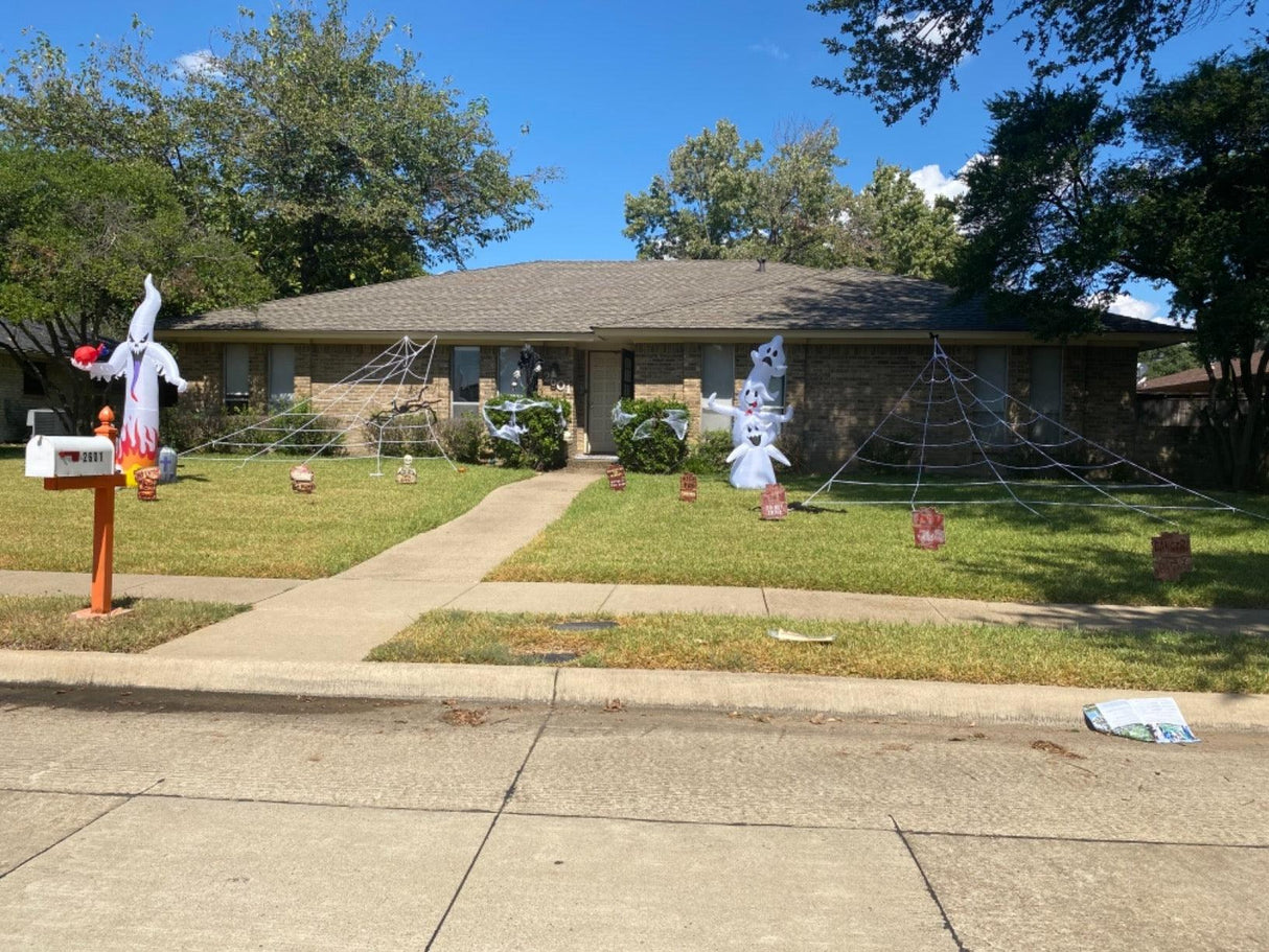 Giant Spider Web Set for Halloween Decorations Outdoor with 59" Large Spider 275" #ns23 _mkpt4 by Js House - Vysn