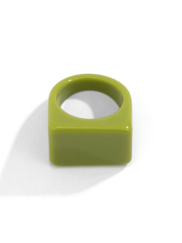 Original Stylish Resin 8 Colors Geometric Ring by migunica