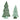 Ceramic Christmas Sentiment Pine Tree (Set of 4)