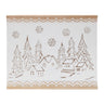 Carved Wood Winter Village Wall Art 19"L