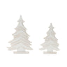 Carved Wood Pine Tree (Set of 2)