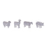 Distressed Farm Animal Figurine (Set of 4)