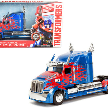 Western Star 5700 XE Phantom Optimus Prime with Robot on Chassis "Transformers 5" (2017) Movie "Hollywood Rides" Series 1/24 Diecast Model by Jada