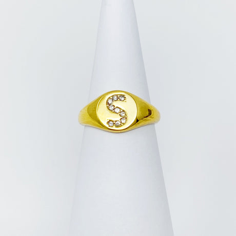 Shine Me Initial Ring by Ellisonyoung.com