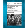 Morro Castle and Mohawk Investigations.. Preliminary Report
