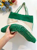 Beach Contrast Color Hollow Bags Accessories by migunica