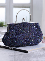 Vintage Evening Beaded Sequined Handbag by migunica