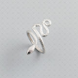 S925 Silver Fantastic Snake Shape Ring by Gioiellin