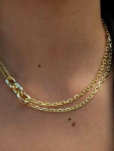 Chains Double Layered Necklaces Accessories by migunica