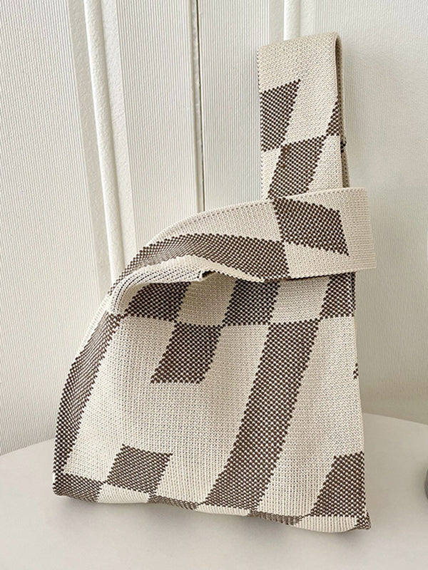 Geometric Bags Accessories Woven Handbag by migunica