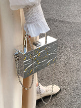 Chains Solid Color Crossbody Bags Handbags by migunica