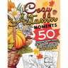 Cozy Autumn Moments: 50 Charming Garden Scenes, Fall Landscape Adventures, Large Print Illustrations Adult Coloring Book
