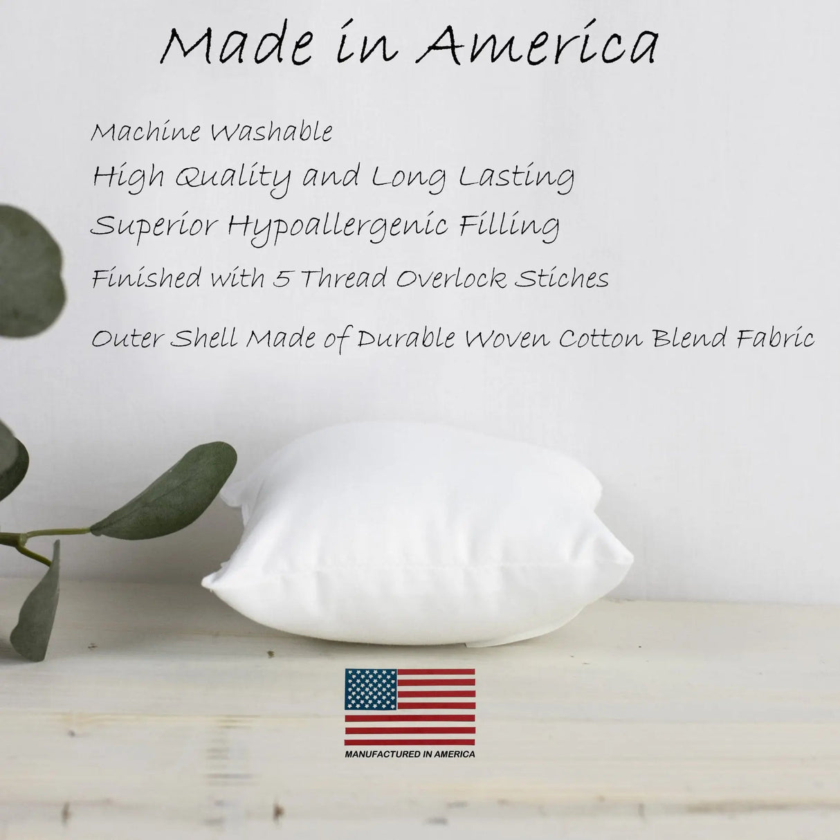 9x9 | Indoor Outdoor Hypoallergenic Polyester Pillow Insert | Quality Insert | Pillow Inners | Throw Pillow Insert | Square Pillow Inserts by UniikPillows