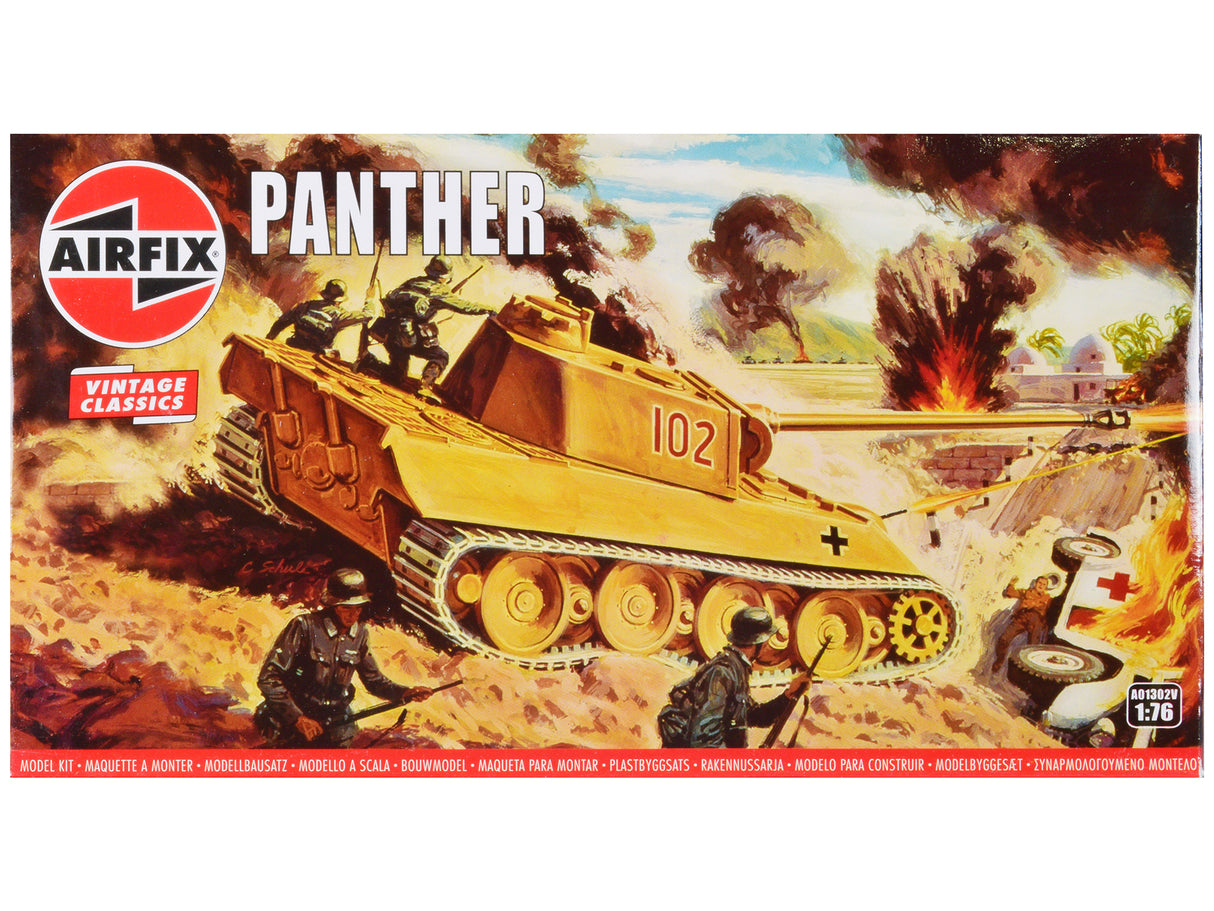 Level 2 Model Kit German Panther Tank 1/76 Plastic Model Kit by Airfix