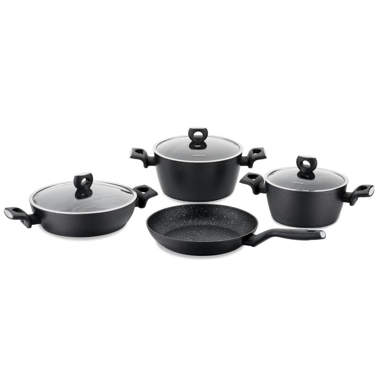 Korkmaz Nora 7Pcs Cookware Ser - Black