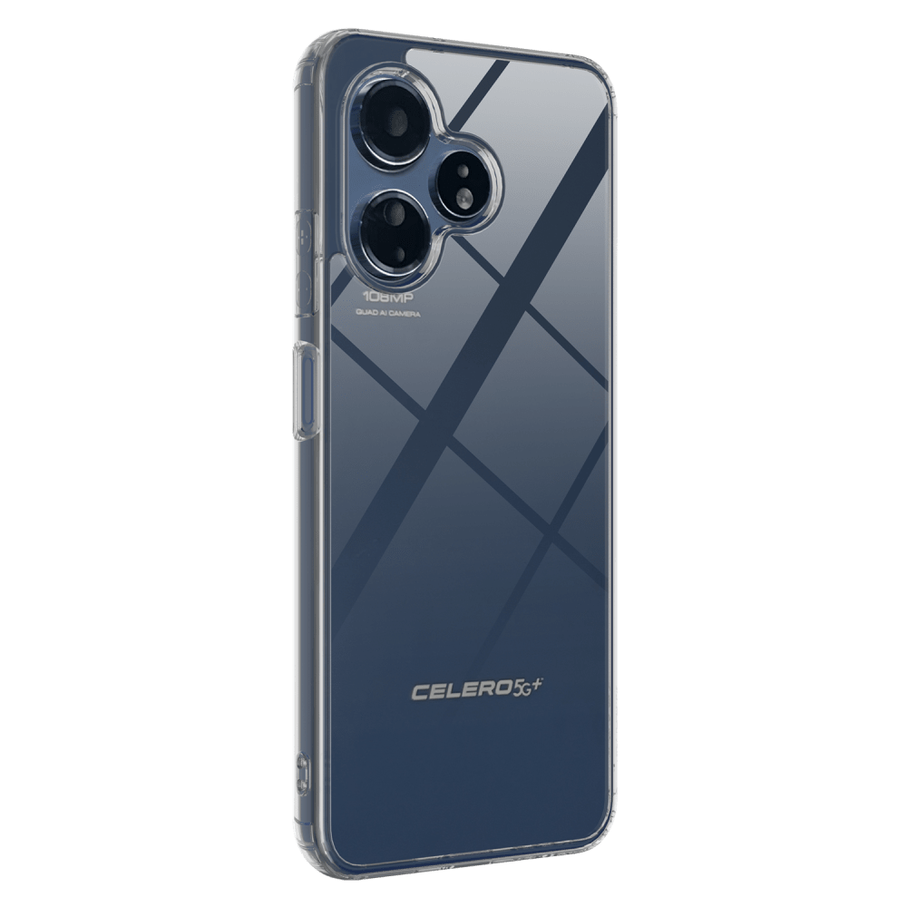 AMPD TPU / Acrylic Crystal Clear Case with Black Bumper for Celero 5G Plus (Gen 3) by AMPD