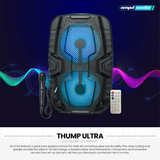 AMPD Thump Ultra LED Dual Bluetooth Speaker with Mic and Remote by AMPD